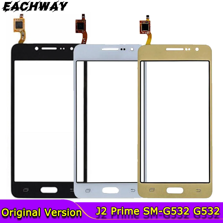 10 sztuk/partia dla Samsung Galaxy j2 Prime SM-G532F G532 G532G G532M ekran dotykowy czujnik wyświetlacz wymiana szkło Digitizer + logo
