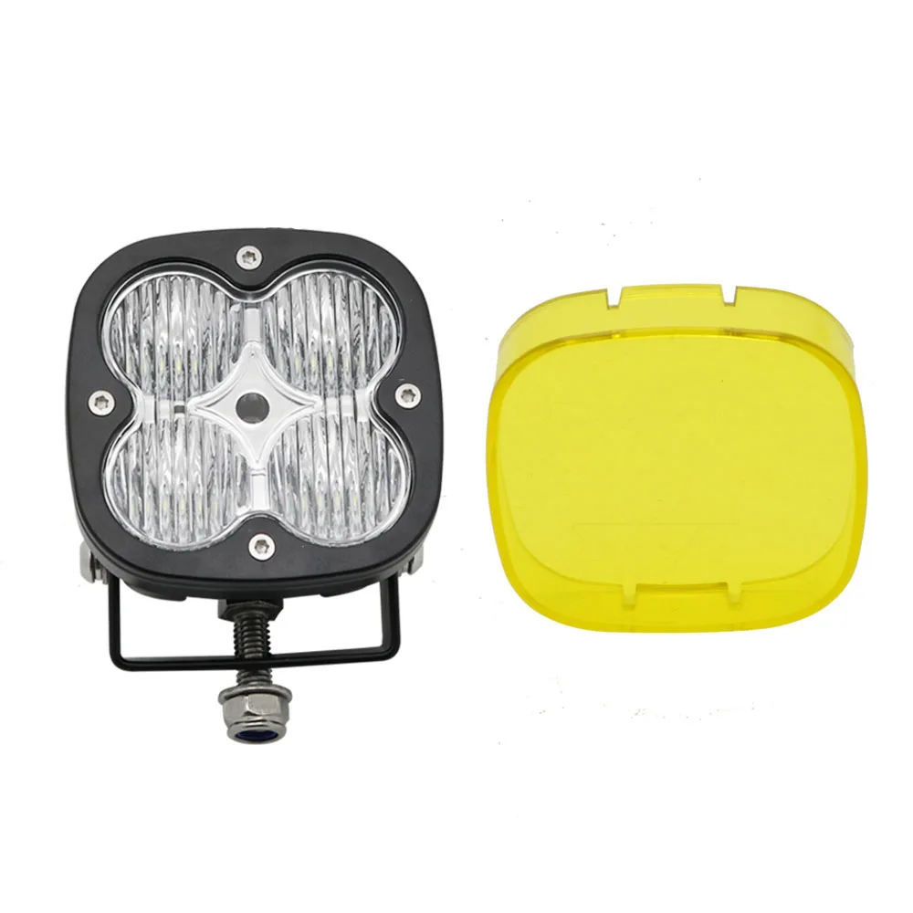 LED Work Light Bar Combo Off Road Driving Fog Lamp Super Bright 3000LM LED Work Light for Jeep Tractor Truck Car ATV SUV ATV - Цвет: 1x Flood with cover