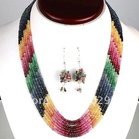 crystal many laters neckalce earing ting  Valentine