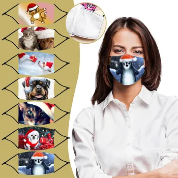 

Christmas Print Adult Breathable Multi-Purpose Face Cover Reuse Mask Facemask Reuseable Mouth Mask Washable Mouth Mask Mouth