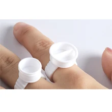 100 Medium Plastic Tattoo Ink Ring Cup Holder Eyebrow Lips Permanent Makeup Tattoo Pigment Containers Accessories