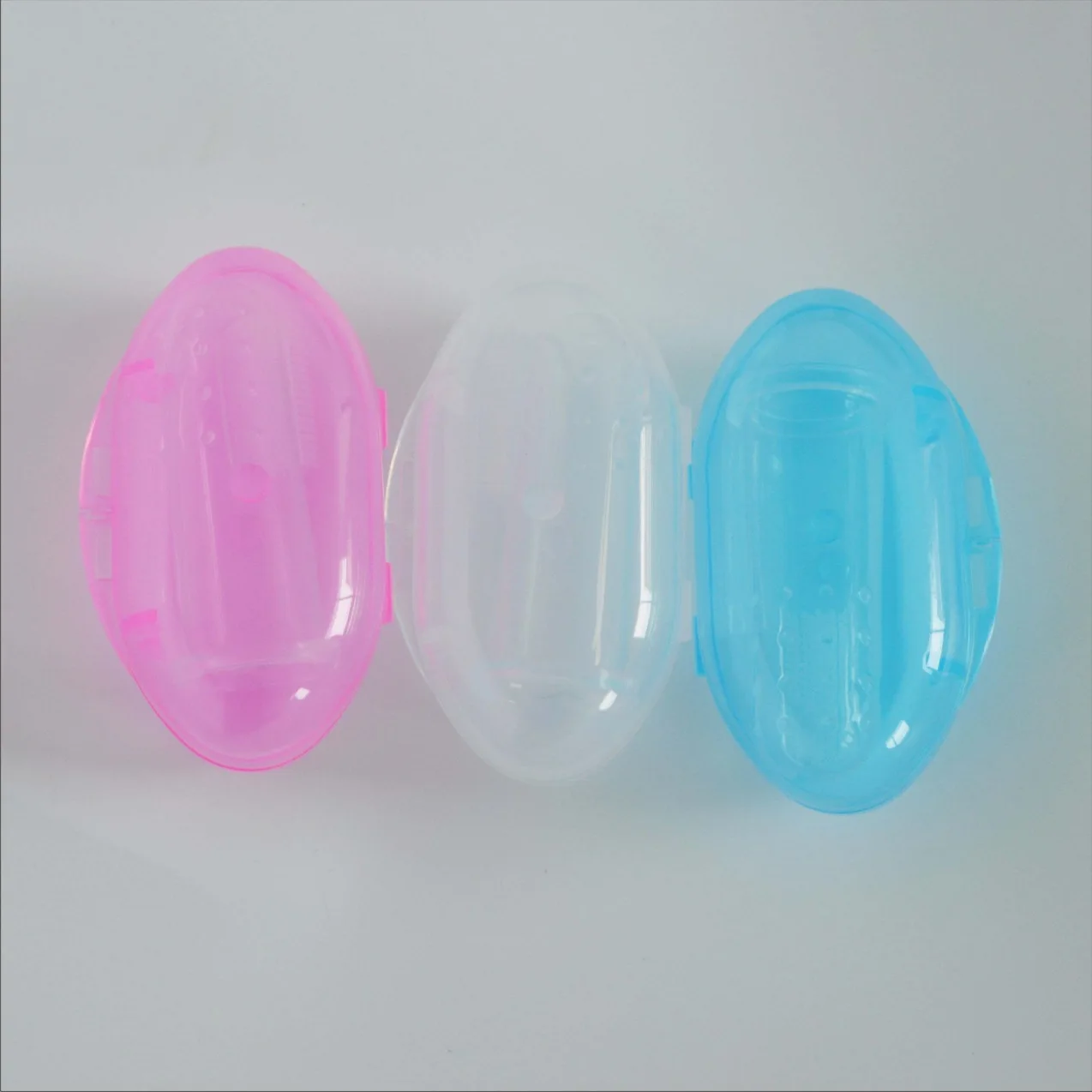 random color 2pcs 2 шт./лот, детская зубная щетка для пальцев, детская зубная щетка из чистого мягкого силикона для младенцев, резиновая щетка для чистки, детская зубная щетка+ коробка - Цвет: random color 2pcs