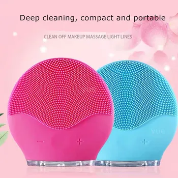 

Silicone Electric Facial Cleansing Brush Blackhead Removal Pore Cleanser Waterproof Face Massager Skin Care USB Charging 30#
