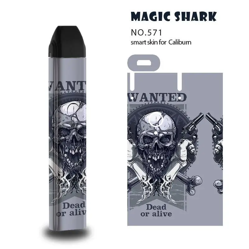 Magic Shark Venum Toroto Flash Man череп пиратский динозавр Тигр чехол для крышки корпуса полная пленка наклейка для Uwell caliborn 566-578 - Цвет: 571