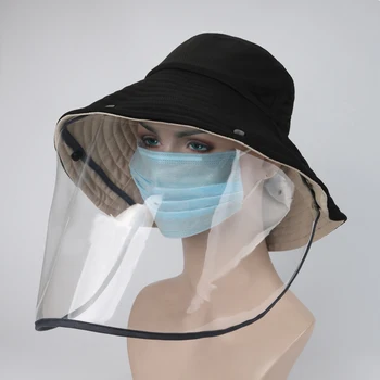 

Anti Pollution Removable Protective Cap Reusable Masks Anti-fog Hat Anti-ultraviolet Isolation Mask Sun Hat