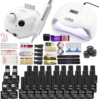 

Dropshipping Hot Sale 30/20/10 colors nail Gel polish Set Manicure Set Acrylic Nail Kit With high quality 20W Nail Drill Machine