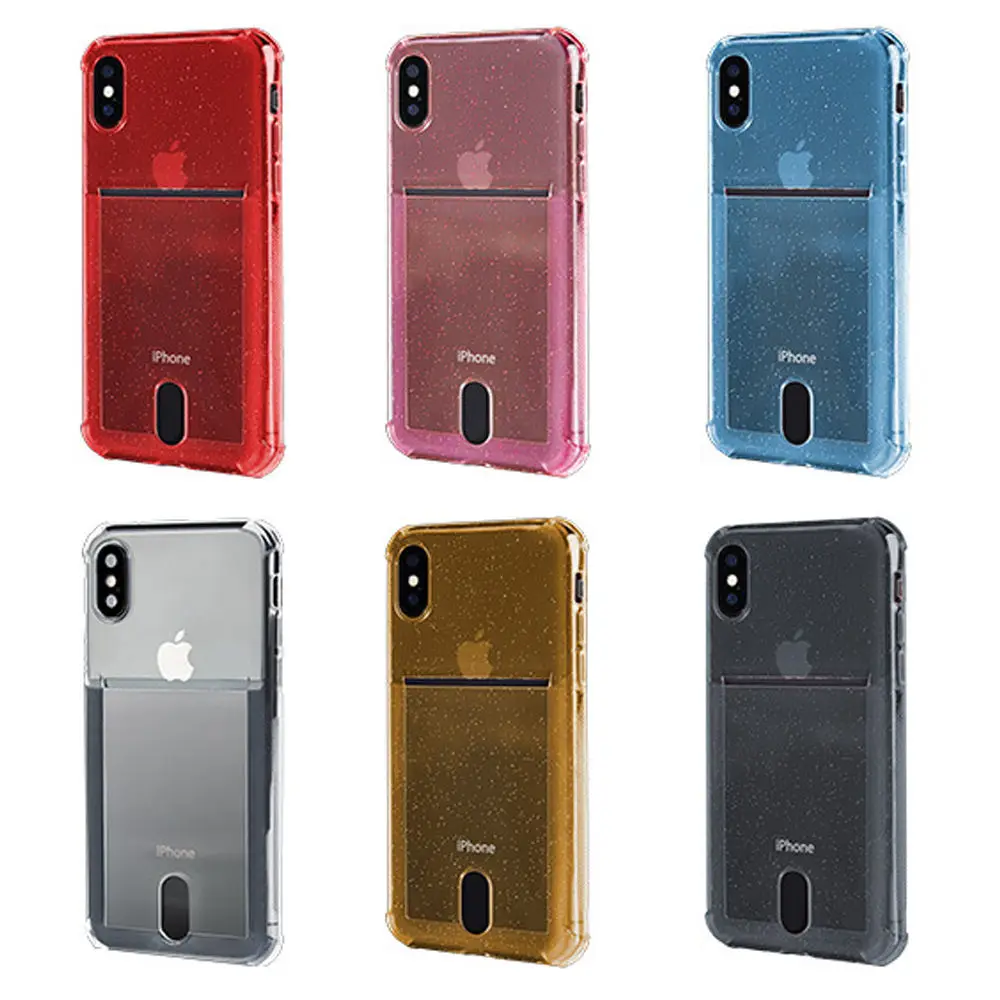 For IPhone 7 8 Plus XR XS MAX Credit Card Holder Soft TPU Cover For iPhone 5 5S SE 6 6S 11 Pro Max Plus Wallet Silicone Cases (1)