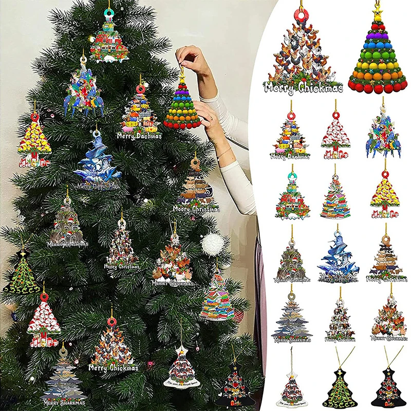 Christmas Style 2022 Christmas Style Ornaments Wooden Xmas Tree Hangings New Year Decals Hanging  Pendants Christmas Decor 2022 New Festival Suppies|Tree Toppers| -  Aliexpress