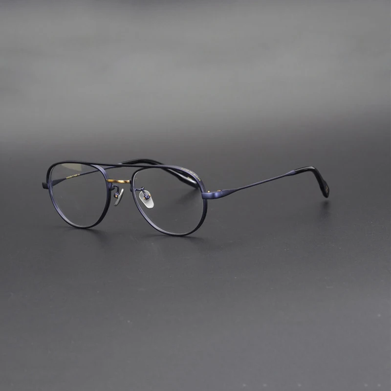 Титановые очки-авиаторы, оправа для мужчин и женщин, высокое качество, Ретро стиль, очки для близорукости, оправы по рецепту, золотые прозрачные очки Gafas