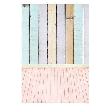 

HOT-3x5ft Colorful Wooden Wall Floor Studio Photography Background Backdrop 0.9*1.5m
