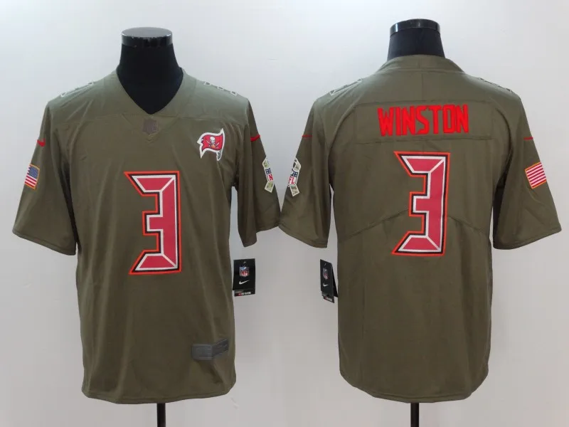 AS PICTURE Сшитые мужские футболки Tampa Bay Mike Evans Kwon alexer Jameis Winston GERARD McCoy - Цвет: AS PICTURE