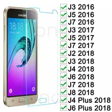 С уровнем твердости 9H закаленное Стекло на для Samsung Galaxy J3 J5 J7 J2 J8 J4 J6 плюс Экран Защитная Стекло пленка