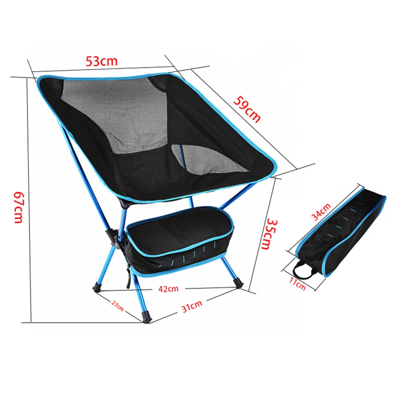 Портативный стул рыбалки складной стул для пикника сидение 600D ткань Оксфорд алюминиевый стул для рыбалки для пикника барбекю пляжный стул