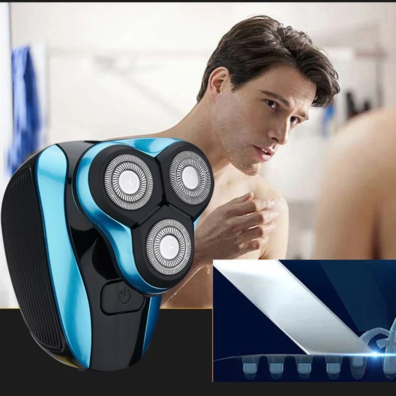 3D плавающие головки лезвия креативная Бритва для мужчин USB беспроводной Перезаряжаемый мини портативный триммер для бритья бороды VIP