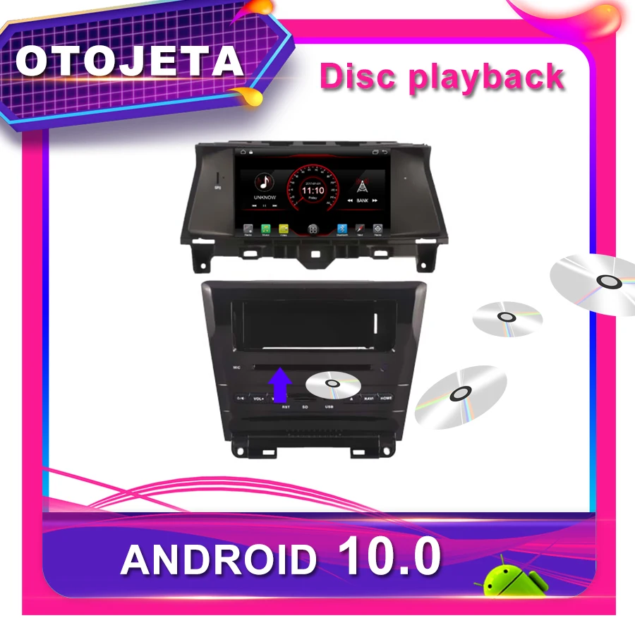 OTOJETA Автомобильный DVD Android 10,0 Автомобильный gps для HONDA ACCORD 8 8 дюймов Автомобильный Радио мультимедийная лента рекордер bluetooth навигация