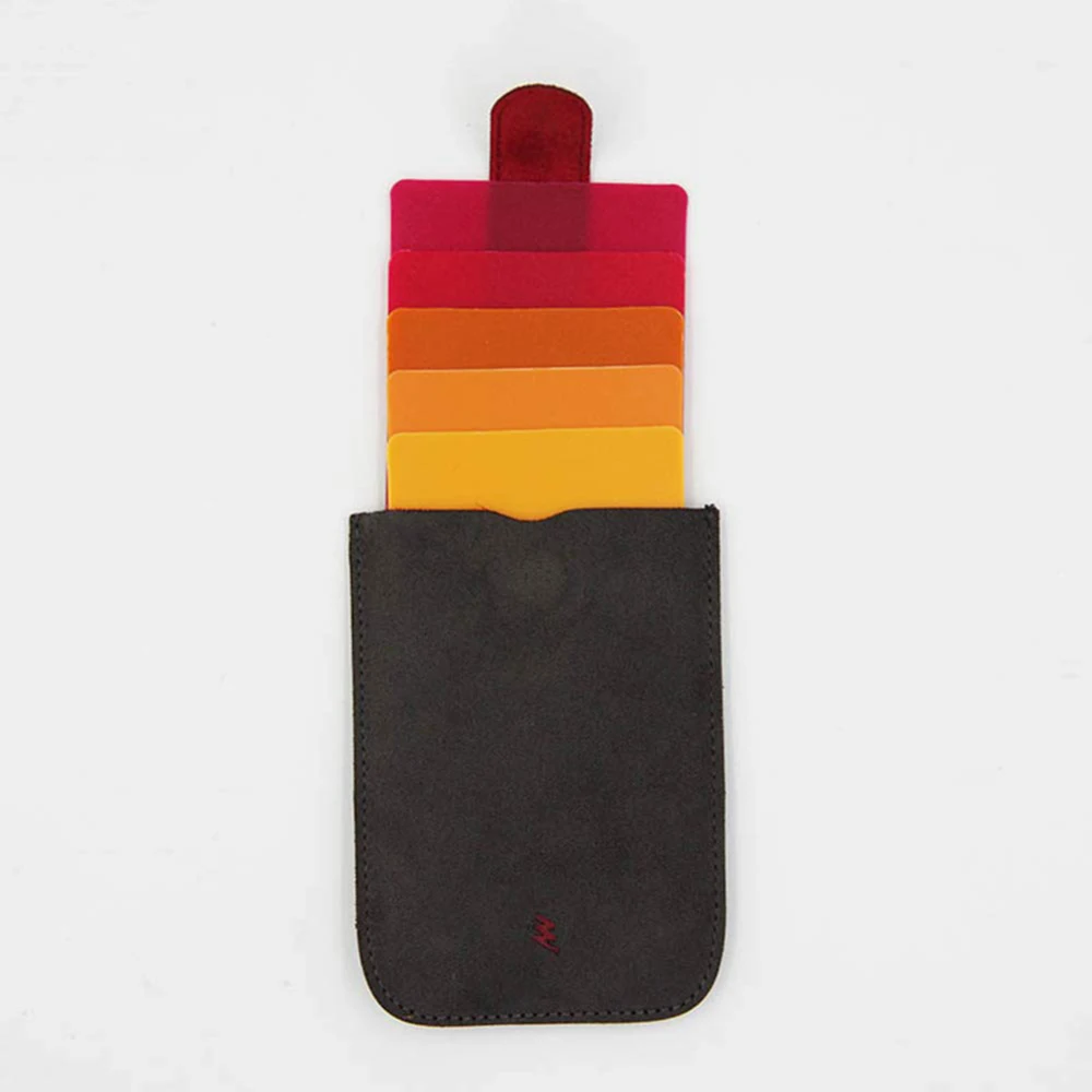 

Hot Slim Soft Wallet Mini Card Holders Pulled Design Men Wallet Gradient Color 5 Cards Purse