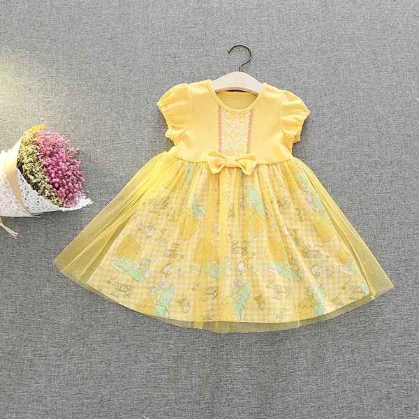 Yellow Платья для маленьких девочек; коллекция года; костюм русалки, Алисы, Золушки, Белоснежки, принцессы; карнавальный костюм на Хэллоуин; вечерние платья для сцены; Возраст 2-6 лет - Цвет: Yellow
