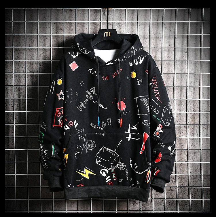 moletom hip-hop, streetwear Harajuku masculino, capuz casual, primavera, outono