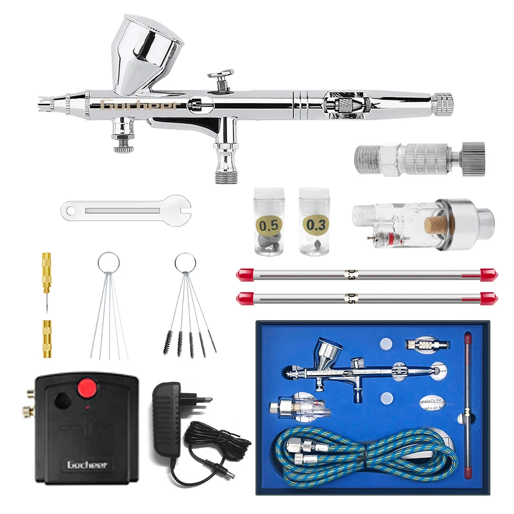 Gocheer mini Airbrush gun kit100 250V compressor for nails makeup