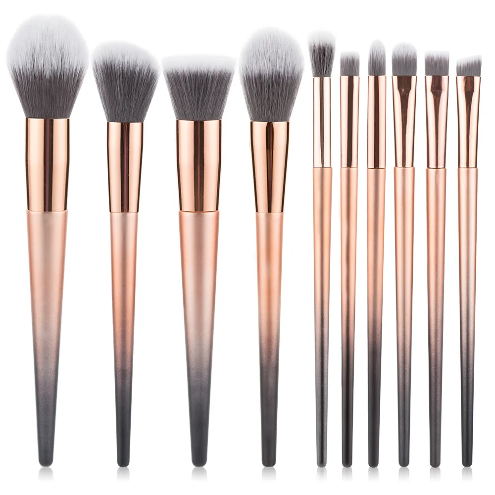 

10pcs Makeup Brush Set Eye Brush Beauty Tools Fan Powder Eyeshadow Contour Beauty Cosmetic Colorful For Make Up Tool