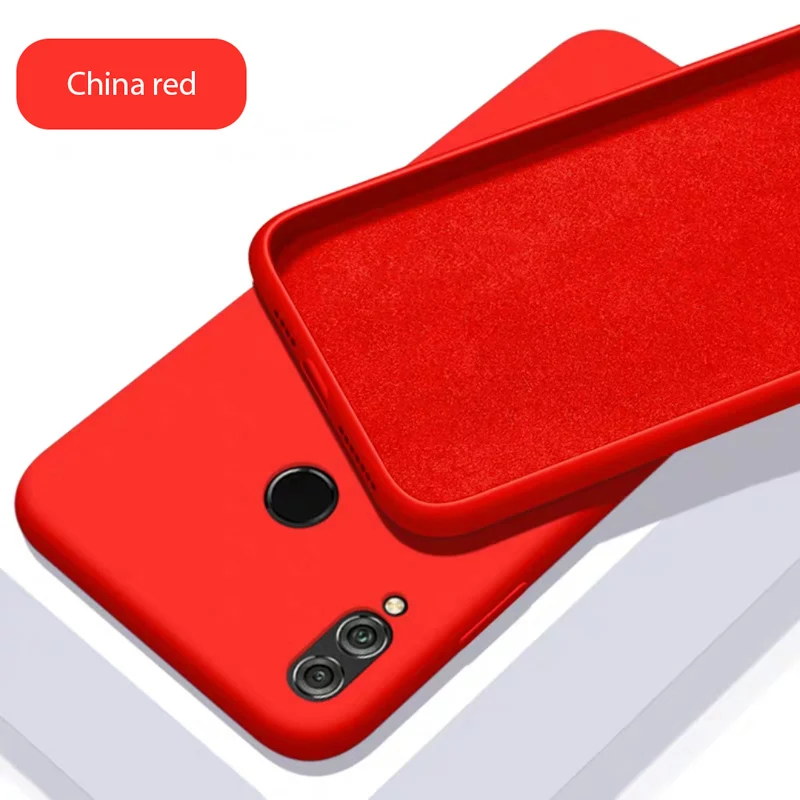 Жидкий силиконовый чехол для huawei смартфона Honor 8X10 9 9X играть 20 P30 P20 Lite P10 рlus Nova 3i 3 5 Pro 5i Y9 Prime Коврики 30 крышка - Цвет: Red
