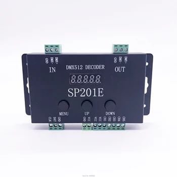 

SP201E controller With 99 kinds of build-in patterns WS2812BWS2811SK6812 DMX512 Decoder Led Strip pixel lamp RGB/RGBW dc5v-24v