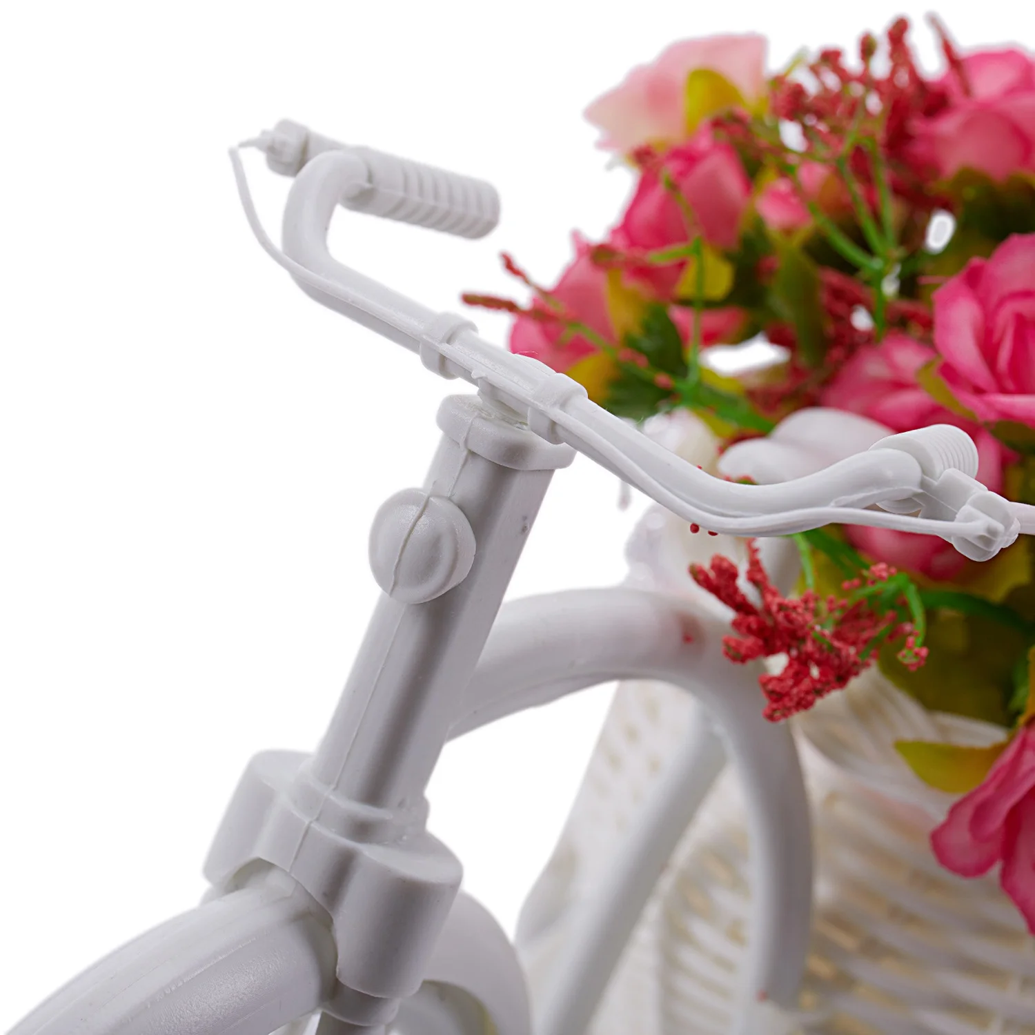 Абуи-идиллическая домашняя мебель имитация цветок и цветок автомобильный костюм, велосипедная вязаная Цветочная корзина, искусственный цветок алмазная Роза
