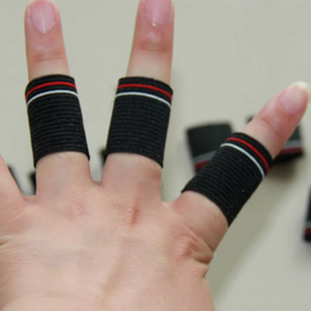 10 шт. эластичная Защитная повязка для пальцев с рукавом для поддержки артрита Спортивная Защитная повязка
