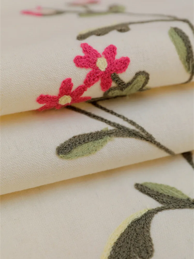 Дверная занавеска в пасторальном стиле с цветочным принтом красивая вышитая