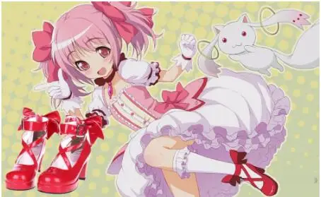 Puella Magi Madoka Magica Kaname Madoka/туфли-лодочки на платформе в стиле Лолиты; обувь для косплея на высоком каблуке
