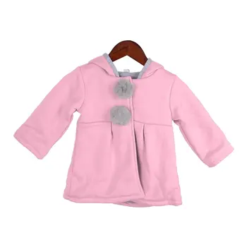 

OUTAD Infant Baby Girls Clothes Long Sleeves Soft Cotton Coat Cartoon-shaped Warm Hooded Outerwear Single Breasted Top Overcoat