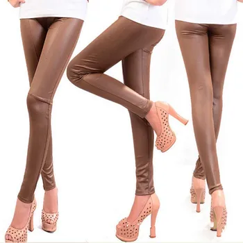 

Autumn Winter Faux Leather Leggings For Women Lady leggins Pants New Sexy Fashion Wholesale