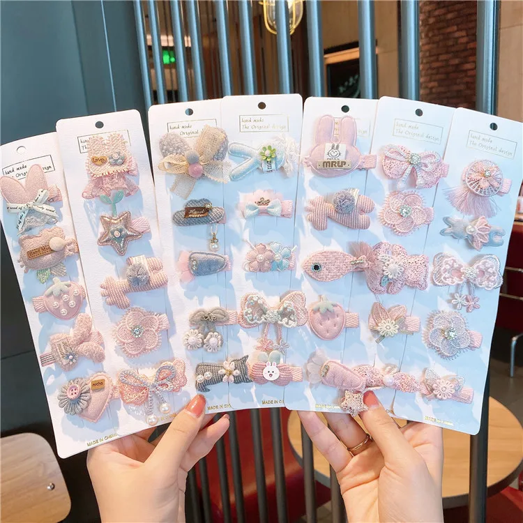 5pcs/lot Cute Kids Hair Pin Children's Hair Clip Set Bow Hairpin Infant Baby Headdress Fashion Birthday Gifts for Babies Girls baby stroller mosquito net