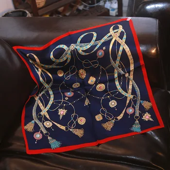 

New silk scarf "star chain" silk small square scarf scarf scarf 100% mulberry silk professional commuter