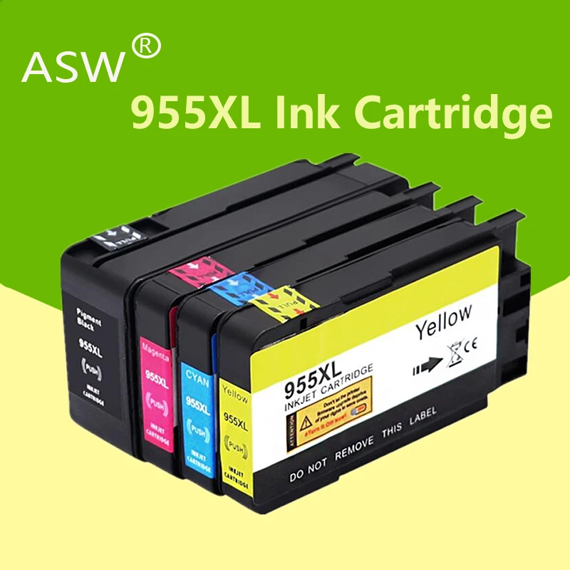 ASW 955 XL совместимый чернильный картридж 955XL для HP OfficeJet Pro 7720 7740 8710 8715 8720 8730 8740 8210 8216
