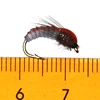 ICERIO 6PCS Realistic Nymph Scud Fly for Trout Fishing Fly Tying Artificial Lure Baits #12 ► Photo 3/4