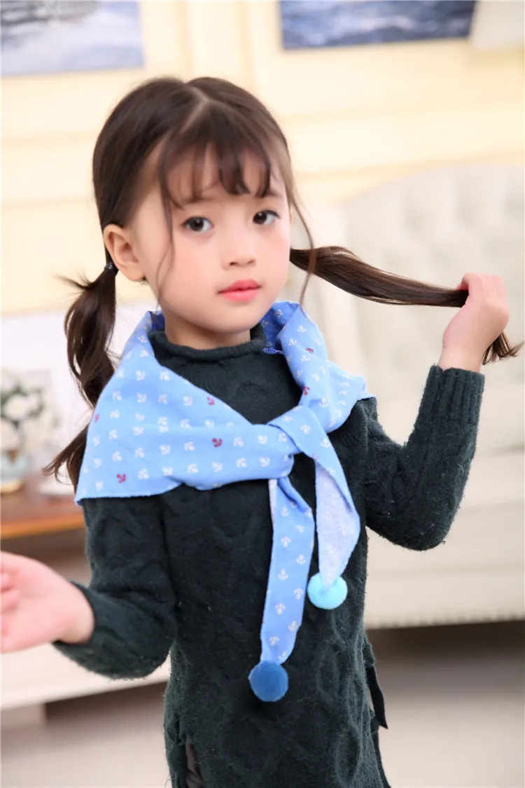 Осенне-зимний детский шарф, модный шарф для девочек с рисунком льва и треугольника, одежда для маленьких мальчиков, детский шарф