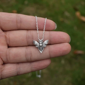 

12pcs Dead Head Moth Mini Cute Pendant Neckalce For Women Her Gift SanLan