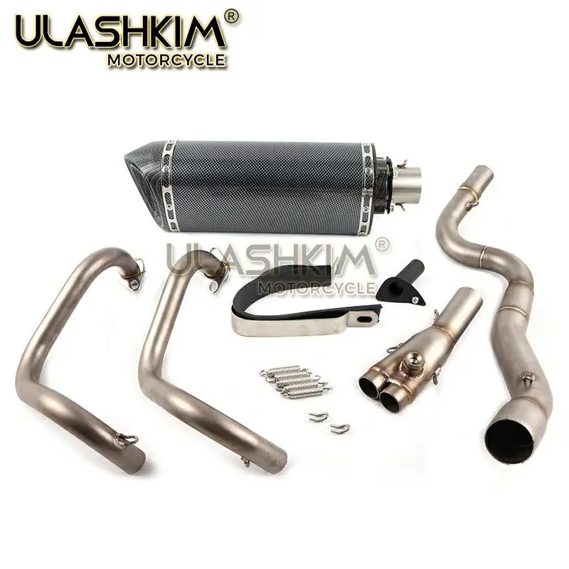 Полная выхлопная система мотоцикла без шнуровки для kawasaki Ninja 250 250R 300 Ninja250 ninja300 средняя труба с DB-KILLER