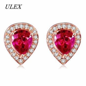 

ULEX 2020 NEW Fashion Women Girl White Rhinestone Crystal Round Metal Zircon Ear Stud Earrings Patry Earring Jewelry