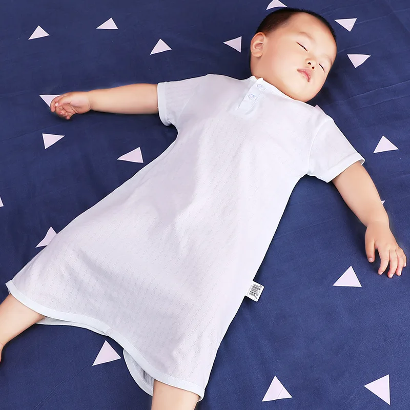 

Infant Pure Cotton Short Sleeve Women's Robes Kids Baby One-piece Pajama CHILDREN'S Nightgown Children Boy Bathrobe Thin Summer
