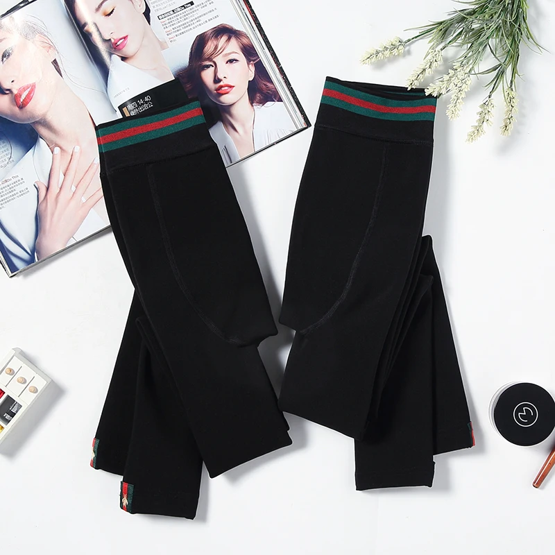 

Female Autumn Winter Plus Velvet Thicken Legging Pants Winter Oversized warm trousers stretch thick warm leggings wear pants