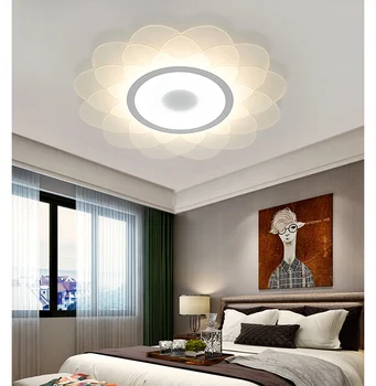 

LED Ceiling Lights Lotus Flower Round Indoor Ceiling Lamp Modern Simple Luxury Living Room Bedroom Dining Room Study Room D45