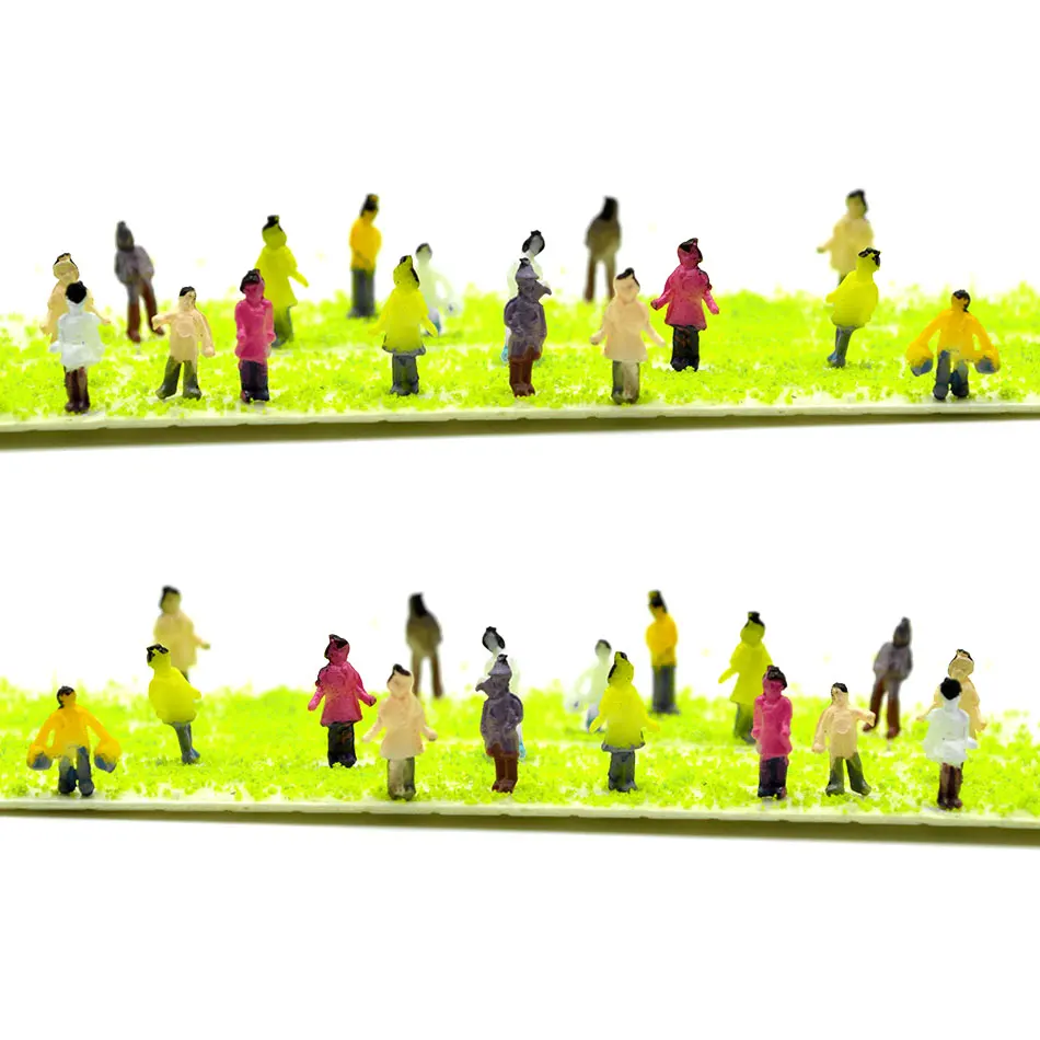 

1/200 Scale Diorama Miniature Model Painted Figure 9mm Height 200pcs Model People For Mini Sand Table DIY Landscape Layout Kits