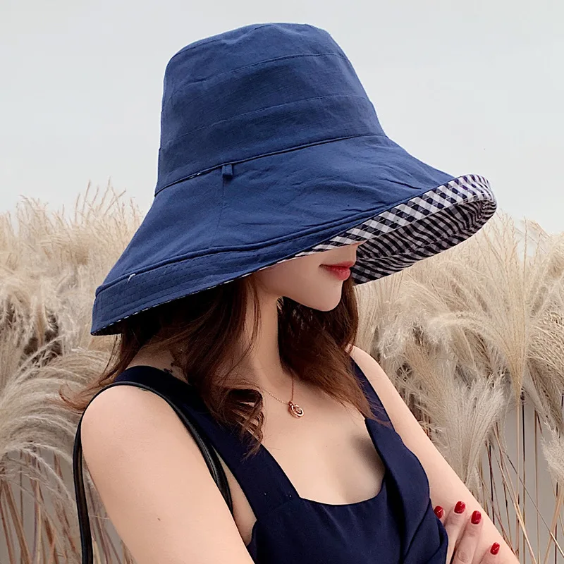 Canvas Bucket Hat Womens Reversible 