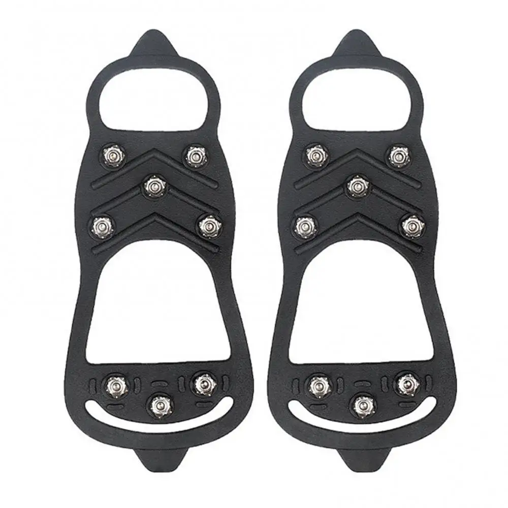 

50%HOT2Pcs 8-tooth Anti-Skid Ice Climbing Shoe Spikes Grips Snowshoes Covers Crampons
