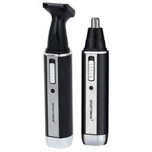 2 в 1 профессиональный электрический перезаряжаемый триммер для волос в носу и ушах, бритва для стрижки дужек, инструменты для личной гигиены для мужчин, машинка для волос