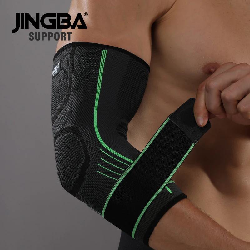 JINGBA SUPPORT 1PCS Compression Elastic Nylon Basketball Elbow brace support protector Volleyball Bandage Elbow pads pin