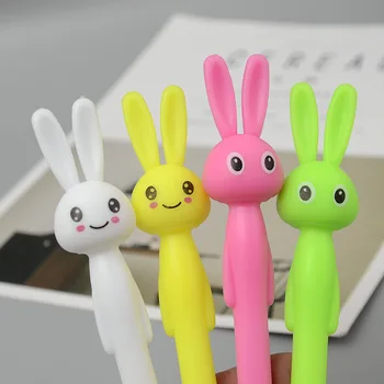 

50PCS Creative Cartoon Candy-colored Rabbit Student Facial Expression Gel Pen Simple Sign Pen stationery