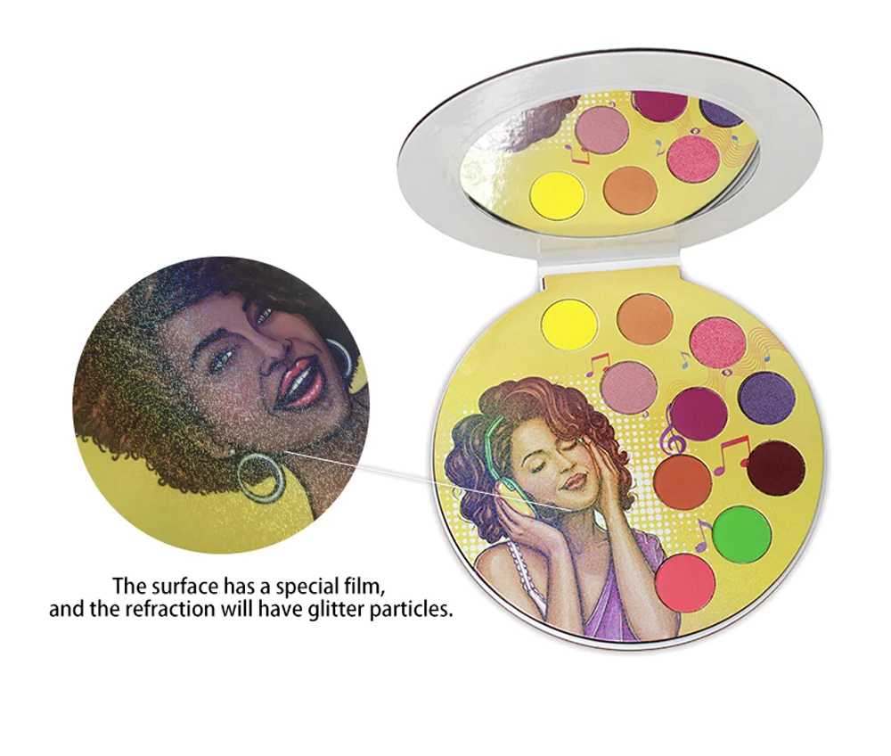 Private Label Wholesale Matte Shimmer Glitter Eyeshadow Palette With Mirrors Neutral Eye Makeup No Brand OEM